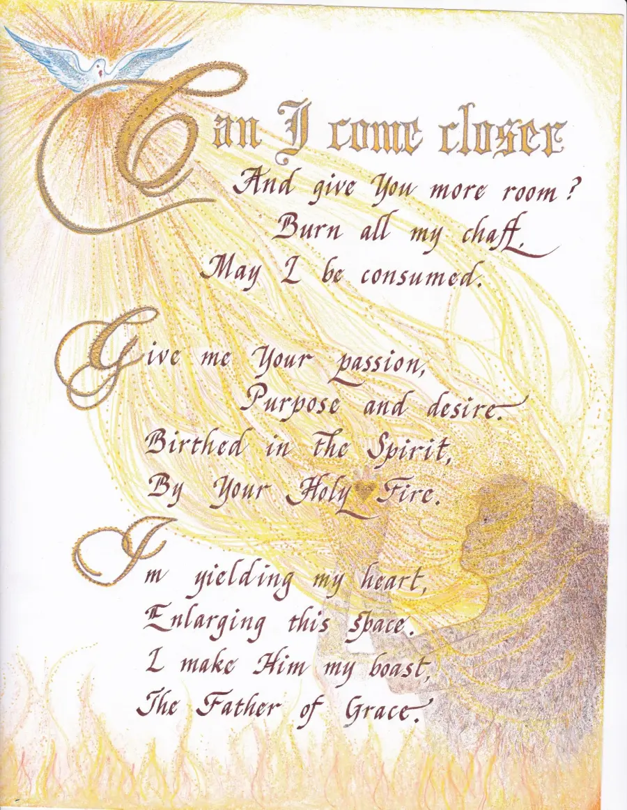 Can I Come Closer, a poem hand-lettered and illustrated by Joyce Kruse